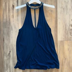 NWT Express halter top crystal neck piece size medium